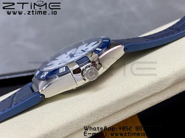OMEGA  Constellation Blue Ceramic SS VSF 1:1 Best Edition White Dial on Blue Gummy Strap A8900 Super Clone - Super Clone Watch | 1:1 Best Version