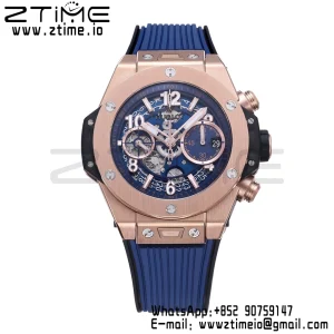 HUBLOT Big Bang Unico 42mm 441.OX.1181.RX  BBF 1:1 Best Edition Skeleton Dial on Blue Rubber Strap A1280 V2 - Super Clone Watch | 1:1 Best Version