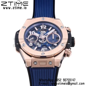 HUBLOT Big Bang Unico 42mm 441.OX.1181.RX  BBF 1:1 Best Edition Skeleton Dial on Blue Rubber Strap A1280 V2 - Super Clone Watch | 1:1 Best Version