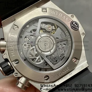 HUBLOT Big Bang Unico 42mm 441.NM.1171.RX Titanium BBF 1:1 Best Edition Skeleton Dial on Blue Rubber Strap A1280 V2 - Super Clone Watch | 1:1 Best Version