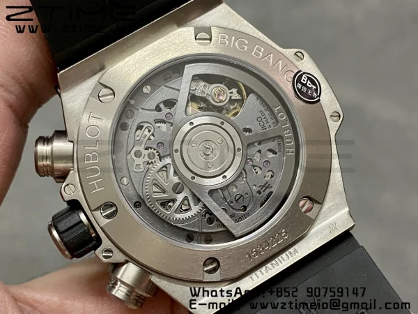 HUBLOT Big Bang Unico 42mm 441.NM.1171.RX Titanium BBF 1:1 Best Edition Skeleton Dial on Blue Rubber Strap A1280 V2 - Super Clone Watch | 1:1 Best Version
