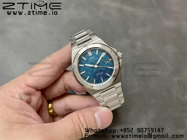 IWC Ingenuier 40mm V7F 1:1 Best Edition Blue Dial on SS Bracelet A2892 - Super Clone Watch | 1:1 Best Version
