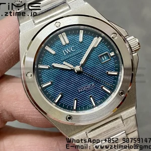 IWC Ingenuier 40mm V7F 1:1 Best Edition Blue Dial on SS Bracelet A2892 - Super Clone Watch | 1:1 Best Version