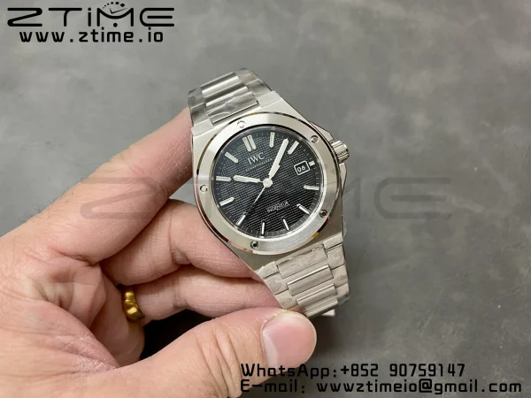 IWC Ingenuier 40mm V7F 1:1 Best Edition Black Dial on SS Bracelet A2892 - Super Clone Watch | 1:1 Best Version