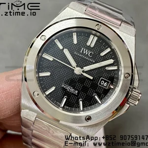 IWC Ingenuier 40mm V7F 1:1 Best Edition Black Dial on SS Bracelet A2892 - Super Clone Watch | 1:1 Best Version