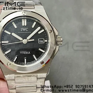 IWC Ingenuier 40mm V7F 1:1 Best Edition Black Dial on SS Bracelet A2892 - Super Clone Watch | 1:1 Best Version