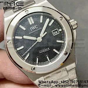 IWC Ingenuier 40mm V7F 1:1 Best Edition Black Dial on SS Bracelet A2892 - Super Clone Watch | 1:1 Best Version