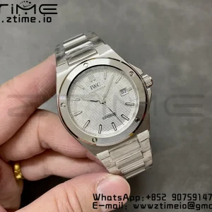 IWC Ingenuier 40mm V7F 1:1 Best Edition Gris Argent Dial on SS Bracelet A2892 - Super Clone Watch | 1:1 Best Version