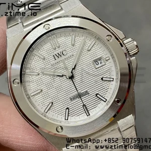 IWC Ingenuier 40mm V7F 1:1 Best Edition Gris Argent Dial on SS Bracelet A2892 - Super Clone Watch | 1:1 Best Version