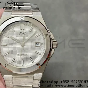 IWC Ingenuier 40mm V7F 1:1 Best Edition Gris Argent Dial on SS Bracelet A2892 - Super Clone Watch | 1:1 Best Version