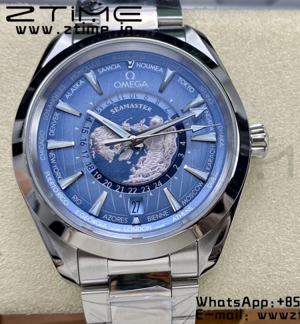 OMEGA Aqua Terra 150M 43mm 24 VSF 1:1 Best Edition Summer Blue Dial on SS Bracelet A8938 Super Clone - Super Clone Watch | 1:1 Best Version