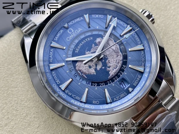 OMEGA Aqua Terra 150M 43mm 24 VSF 1:1 Best Edition Summer Blue Dial on SS Bracelet A8938 Super Clone - Super Clone Watch | 1:1 Best Version