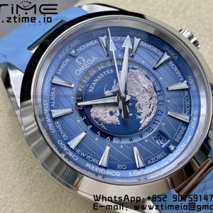 OMEGA Aqua Terra 150M 43mm 24 VSF 1:1 Best Edition Summer Blue Dial on Blue Rubber Strap A8938 Super Clone - Super Clone Watch | 1:1 Best Version