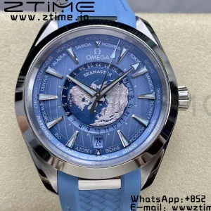 OMEGA Aqua Terra 150M 43mm 24 VSF 1:1 Best Edition Summer Blue Dial on Blue Rubber Strap A8938 Super Clone - Super Clone Watch | 1:1 Best Version