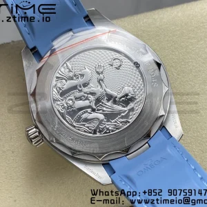 OMEGA Aqua Terra 150M 43mm 24 VSF 1:1 Best Edition Summer Blue Dial on Blue Rubber Strap A8938 Super Clone - Super Clone Watch | 1:1 Best Version