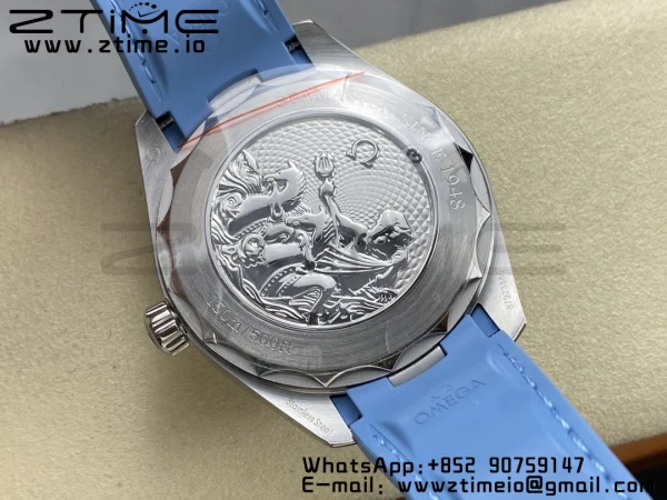 OMEGA Aqua Terra 150M 43mm 24 VSF 1:1 Best Edition Summer Blue Dial on Blue Rubber Strap A8938 Super Clone - Super Clone Watch | 1:1 Best Version