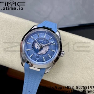 OMEGA Aqua Terra 150M 43mm 24 VSF 1:1 Best Edition Summer Blue Dial on Blue Rubber Strap A8938 Super Clone - Super Clone Watch | 1:1 Best Version