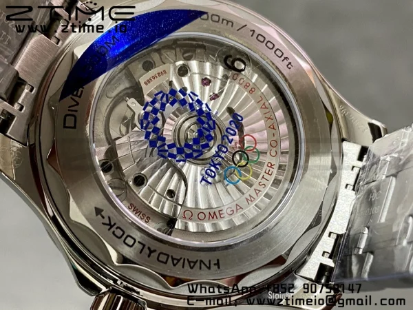 OMEGA Seamaster Diver 300M VSF 1:1 Best Edition Blue Ceramic White Dial on SS Bracelet  A8800 V2 - Super Clone Watch | 1:1 Best Version