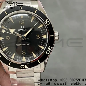 OMEGA Seamaster 300 Heritage VSF 1:1 Best Edition Black Dial on SS Bracelet A8912 Super Clone - Super Clone Watch | 1:1 Best Version