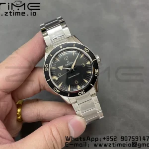 OMEGA Seamaster 300 Heritage VSF 1:1 Best Edition Black Dial on SS Bracelet A8912 Super Clone - Super Clone Watch | 1:1 Best Version