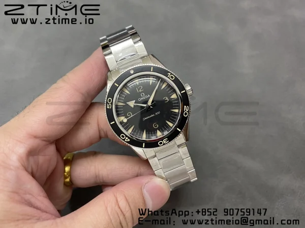 OMEGA Seamaster 300 Heritage VSF 1:1 Best Edition Black Dial on SS Bracelet A8912 Super Clone - Super Clone Watch | 1:1 Best Version
