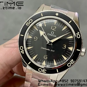 OMEGA Seamaster 300 Heritage VSF 1:1 Best Edition Black Dial on SS Bracelet A8912 Super Clone - Super Clone Watch | 1:1 Best Version