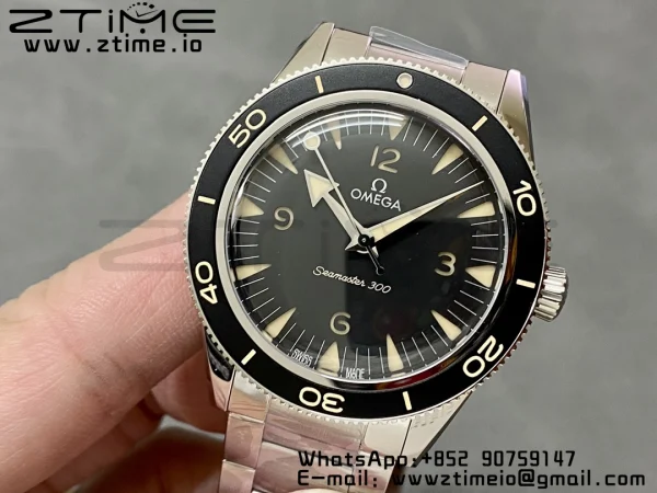 OMEGA Seamaster 300 Heritage VSF 1:1 Best Edition Black Dial on SS Bracelet A8912 Super Clone - Super Clone Watch | 1:1 Best Version