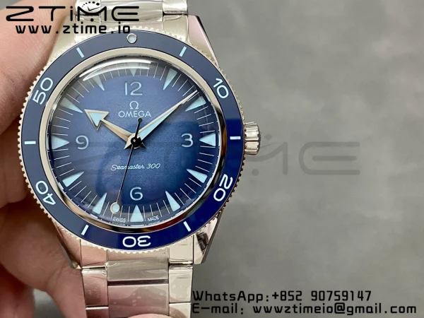 OMEGA Seamaster 300 Heritage VSF 1:1 Best Edition Blue Dial on SS Bracelet A8912 Super Clone - Ρολόι Super Clone | 1:1 Best Version
