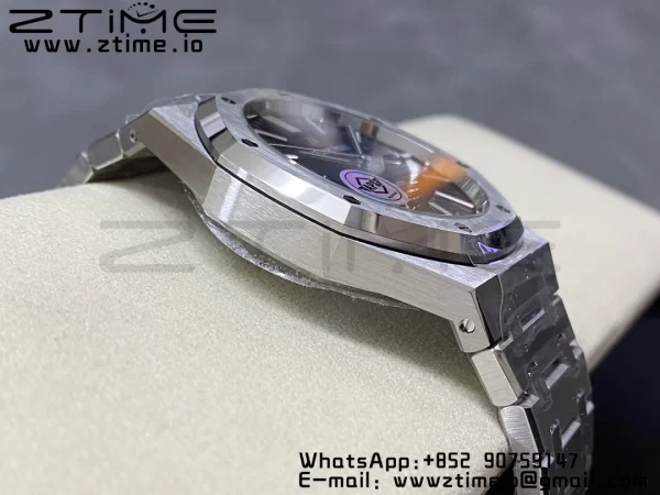 AP Royal Oak 41mm 15400 SS APSF 1:1 Best Edition Blue Textured Dial on SS Bracelet SA3120 Super Clone V3 - Super Clone Watch | 1:1 Best Version