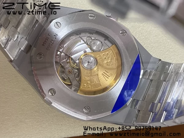 AP Royal Oak 41mm 15400 SS APSF 1:1 Best Edition Blue Textured Dial on SS Bracelet SA3120 Super Clone V3 - Super Clone Watch | 1:1 Best Version