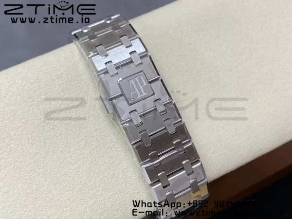 AP Royal Oak 41mm 15400 SS APSF 1:1 Best Edition Blue Textured Dial on SS Bracelet SA3120 Super Clone V3 - Super Clone Watch | 1:1 Best Version