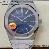 AP Royal Oak 41mm 15400 SS APSF 1:1 Best Edition Blue Textured Dial on SS Bracelet SA3120 Super Clone V3 - Super Clone Watch | 1:1 Best Version