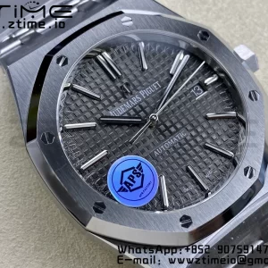 AP Royal Oak 41mm 15400 SS APSF 1:1 Best Edition Gray Textured Dial on SS Bracelet SA3120 Super Clone V3 - Super Clone Watch | 1:1 Best Version