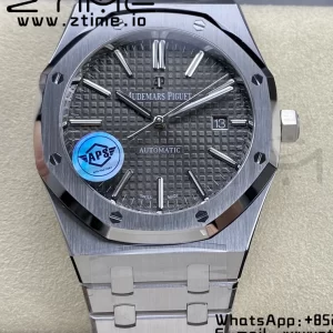 AP Royal Oak 41mm 15400 SS APSF 1:1 Best Edition Gray Textured Dial on SS Bracelet SA3120 Super Clone V3 - Super Clone Watch | 1:1 Best Version