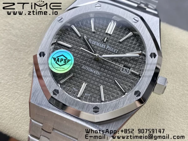 AP Royal Oak 41mm 15400 SS APSF 1:1 Best Edition Gray Textured Dial on SS Bracelet SA3120 Super Clone V3 - Super Clone Watch | 1:1 Best Version