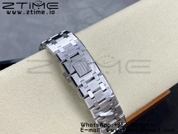 AP Royal Oak 41mm 15400 SS APSF 1:1 Best Edition Gray Textured Dial on SS Bracelet SA3120 Super Clone V3 - Super Clone Watch | 1:1 Best Version