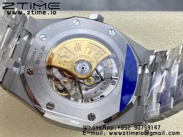 AP Royal Oak 41mm 15400 SS APSF 1:1 Best Edition Black Textured Dial on SS Bracelet SA3120 Super Clone V3 - Super Clone Watch | 1:1 Best Version