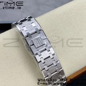 AP Royal Oak 41mm 15400 SS APSF 1:1 Best Edition White Textured Dial on SS Bracelet SA3120 Super Clone V3 - Super Clone Watch | 1:1 Best Version