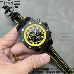 AP Royal Oak Offshore 'Bumble Bee' APF Best Edition on Black Rubber Strap A3126 - Super Clone Watch | 1:1 Best Version