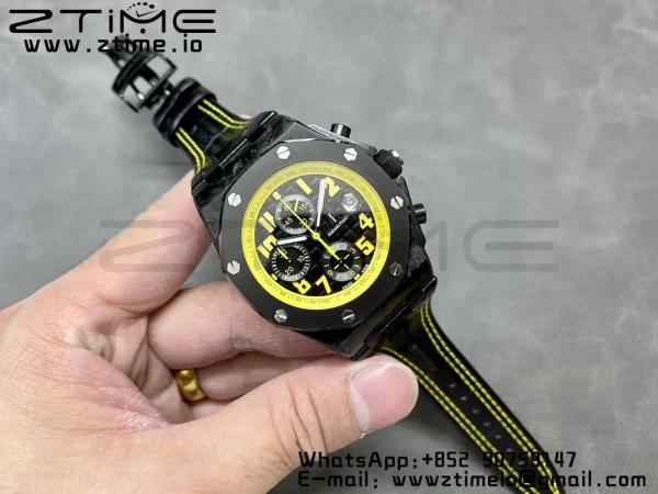 AP Royal Oak Offshore 'Bumble Bee' APF Best Edition on Black Rubber Strap A3126 - Super Clone Watch | 1:1 Best Version