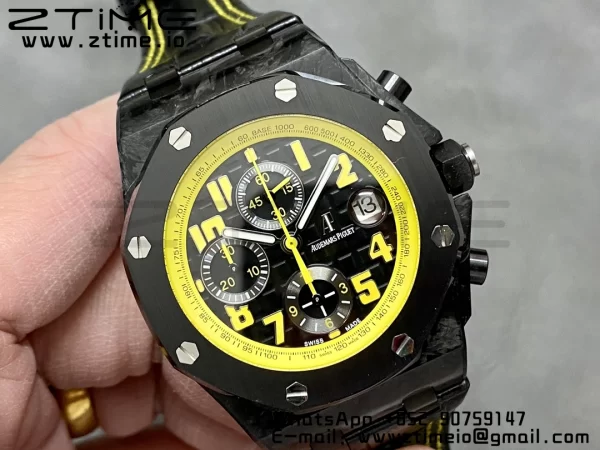 AP Royal Oak Offshore 'Bumble Bee' APF Best Edition on Black Rubber Strap A3126 - Super Clone Watch | 1:1 Best Version