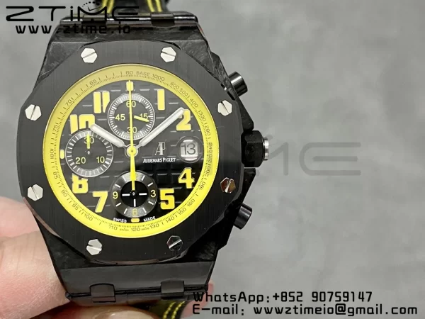 AP Royal Oak Offshore 'Bumble Bee' APF Best Edition on Black Rubber Strap A3126 - Super Clone Watch | 1:1 Best Version
