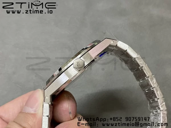 AP Royal Oak 37mm 15454 Frosted SS APSF 1:1 Best Edition Gray Textured Dial on Frosted SS Bracelet SA3120 Super Clone V2 - Super Clone Watch | 1:1 Best Version