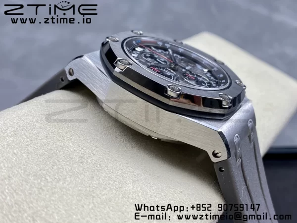 AP Royal Oak Offshore Schumacher SS APF Best Edition Gray/Black Dial on Gray Rubber Strap A3126 - Super Clone Watch | 1:1 Best Version
