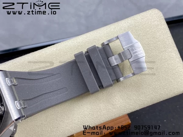 AP Royal Oak Offshore Schumacher SS APF Best Edition Gray/Black Dial on Gray Rubber Strap A3126 - Super Clone Watch | 1:1 Best Version