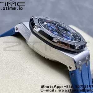 AP Royal Oak Offshore Schumacher SS APF Best Edition Gray/Blue Dial on Blue Rubber Strap A3126 - Super Clone Watch | 1:1 Best Version
