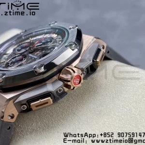 AP Royal Oak Offshore Schumacher RG APF Best Edition Gray/Black Dial on Gray Rubber Strap A3126 - Super Clone Watch | 1:1 Best Version