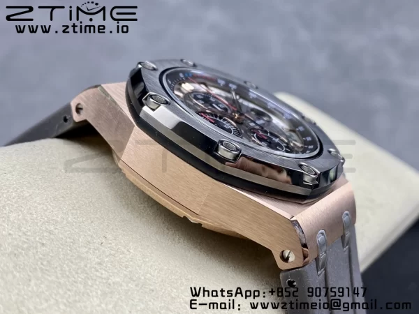 AP Royal Oak Offshore Schumacher RG APF Best Edition Gray/Black Dial on Gray Rubber Strap A3126 - Super Clone Watch | 1:1 Best Version