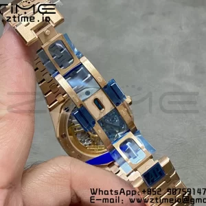 AP Royal Oak 41mm 15500 RG APSF 1:1 Best Edition Black Textured Dial on RG Bracelet SA4302 Super Clone V3 - Super Clone Watch | 1:1 Best Version