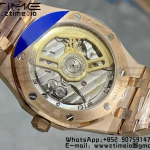 AP Royal Oak 41mm 15500 RG APSF 1:1 Best Edition Black Textured Dial on RG Bracelet SA4302 Super Clone V3 - Super Clone Watch | 1:1 Best Version